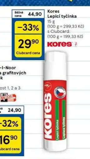 Tesco Kores lepicí tyčinka nabídka