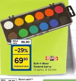 Tesco Koh-i-noor vodové barvy nabídka