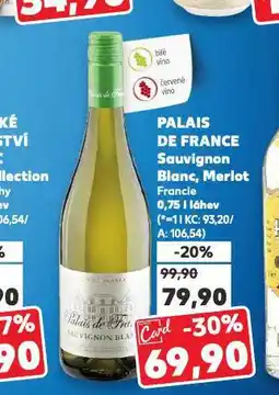 Kaufland Palais de france sauvignon blanc nabídka