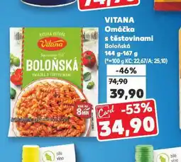 Kaufland Vitana omáčka s těstovinami nabídka