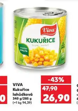 Kaufland Viva kukuřice lahůdková nabídka