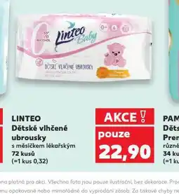 Kaufland Linteo baby dětské vlhčené ubrousky nabídka