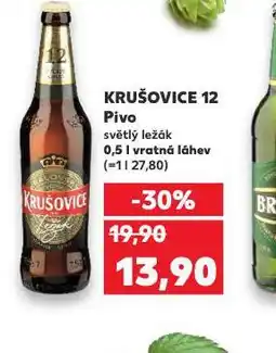 Kaufland Pivo krušovice 12 královský ležák nabídka