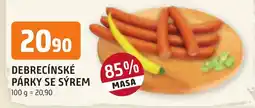 Trefa Debrecínské Párky se sýrem nabídka