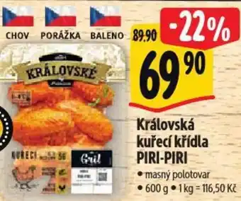 Albert Královská kuřecí křídla PIRI-PIRI nabídka