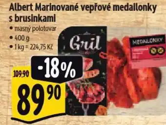 Albert Albert Marinované vepřové medailonky s brusinkami nabídka