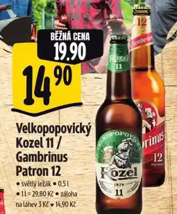 Albert Velkopopovický Kozel 11/ Gambrinus Patron 12 nabídka