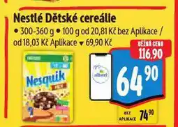 Albert Nestlé dětské cereálie nabídka