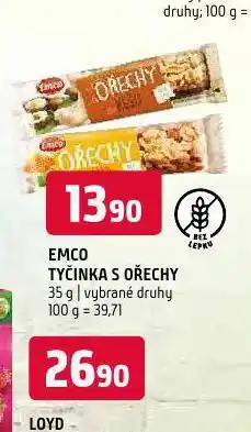Terno Emco tyčinka s ořechy nabídka