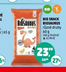 Penny Market Bio snack biosaurus nabídka