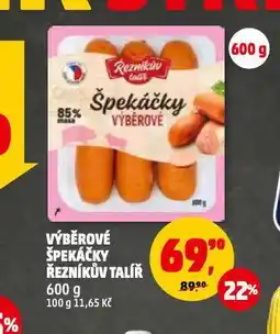 Penny Market Výběrové špekáčky nabídka