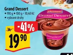 Albert Grand Dessert nabídka