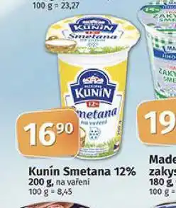 Coop Kunín smetana 12% nabídka