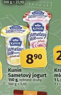 Coop Kunín sametový jogurt nabídka