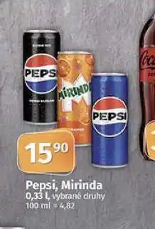 Coop Pepsi, mirinda nabídka