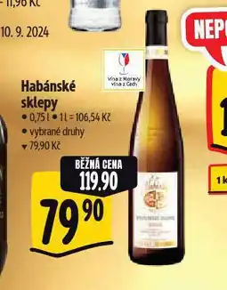 Albert Habánské sklepy nabídka