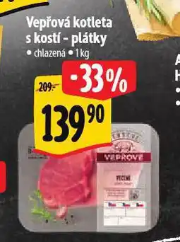 Albert Vepřová kotleta s kostí nabídka