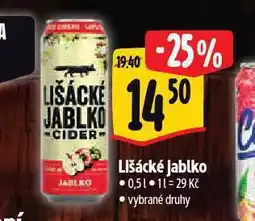 Albert Lišácké jablko cider nabídka