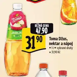 Albert Toma džus, nektar a nápoj nabídka