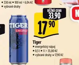 Albert Tiger energy drink nabídka