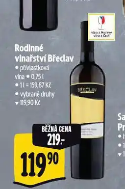 Albert Rodinné vinařství břeclav nabídka