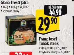 Albert Franz josef tuňák steak nabídka
