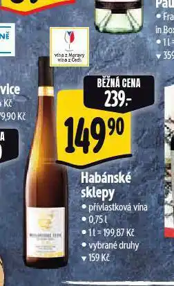 Albert Habánské sklepy nabídka