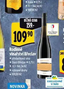 Albert Rodinné vinařství břeclav nabídka