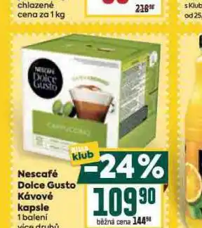 Billa Nescafé dolce gusto kávové kapsle nabídka