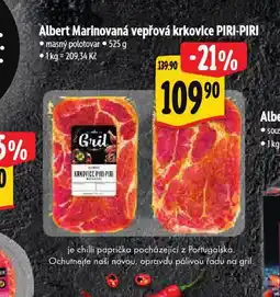 Albert Marinovaná vepřová krkovice piri-piri nabídka