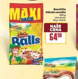 Billa Bonavita dětské cereálie nabídka