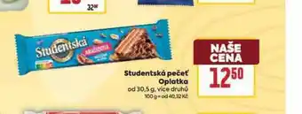 Billa Orion studentská pečeť oplatka nabídka