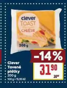 Billa Clever tavené plátky nabídka