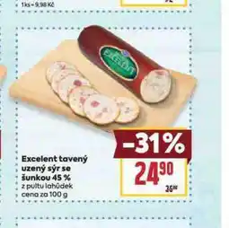 Billa Excelent tavený uzený sýr se šunkou 45% nabídka