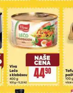 Billa Viva lečo s klobásou nabídka