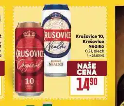 Billa Krušovice hořké nealko nabídka