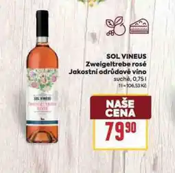 Billa Sol vineus zweigeltrebe rosé nabídka