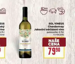 Billa Sol vineus chardonnay nabídka