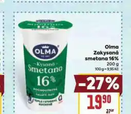 Billa Olma zakysaná smetana 16% nabídka