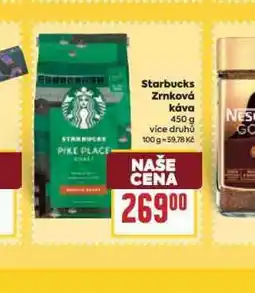Billa Starbucks zrnková káva nabídka