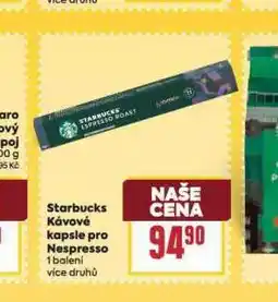 Billa Starbucks kávové kapsle pro nespresso nabídka