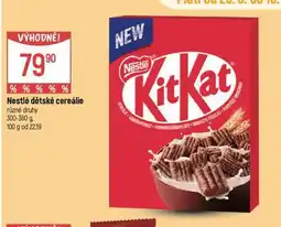 Globus Nestlé dětské cereálie nabídka