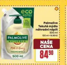 Billa Palmolive tekuté mýdlo náhradní náplň nabídka