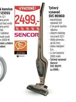 Globus Sencor tyčový vysavač nabídka
