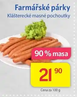 Kubík potraviny Farmářské Párky nabídka