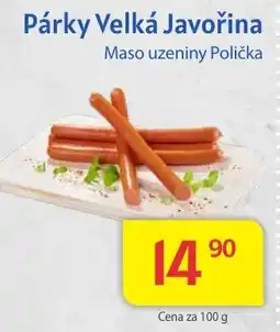 Kubík potraviny Párky Velká Javořina nabídka