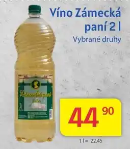 Kubík potraviny Víno Zámecká Paní nabídka