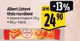 Albert Albert Listové těsto rozválené nabídka