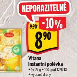 Albert VITANA Instantní polévka nabídka