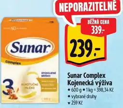 Albert SUNAR Complex Kojenecká výživa nabídka